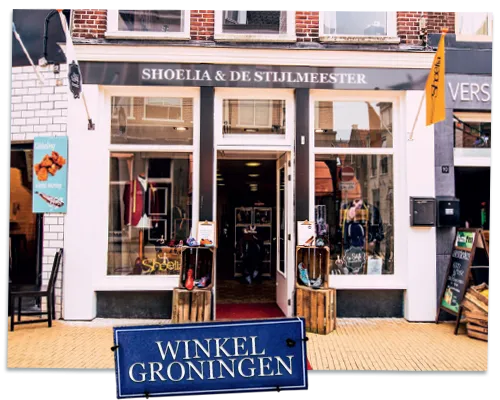 De winkel van de Stijlmeester & Shoelia in Groningen