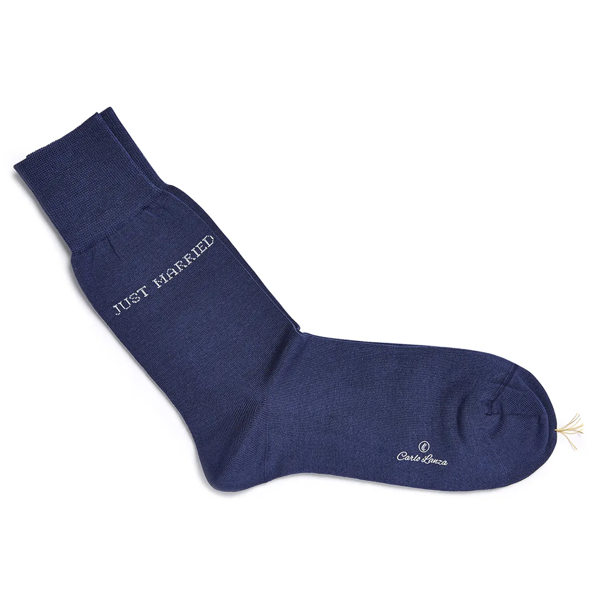 Blauwe katoenen sokken | Just Married