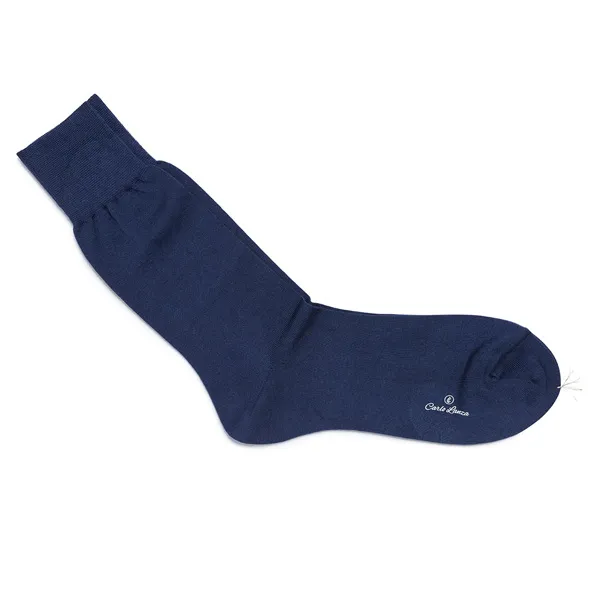 Royalblauwe katoenen sokken