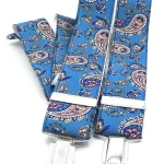 Bretels Blauw roze paisley print