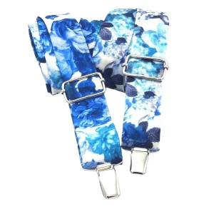Bretels Blauwe bloemen