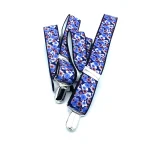 Bretels Blauwe rode bloemen