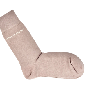 Mauve katoenen sokken | Just Married