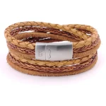 Leren armband Bonacci Camel
