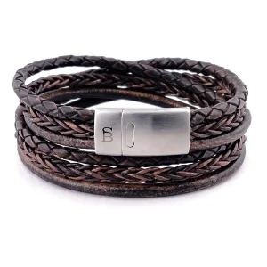 Leren armband Bonacci Dark Brown