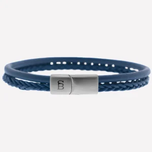 Leren armband Denby Jeans blue