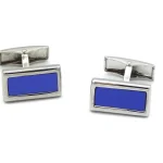 Manchetknopen rechthoekig koninklijk blauw