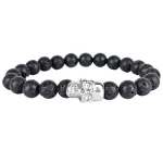 Stenen armband Skull Lava