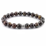Stenen kralen armband Bronzite
