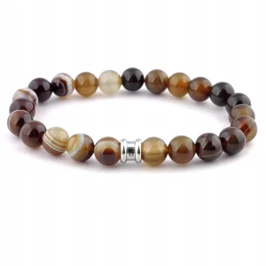 Stenen kralen armband Chocolate