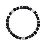 Stenen kralen armband Memphis Matt Black