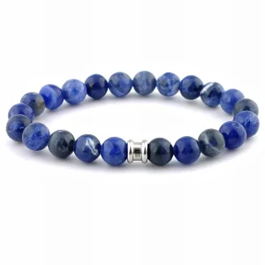Stenen kralen armband Navy