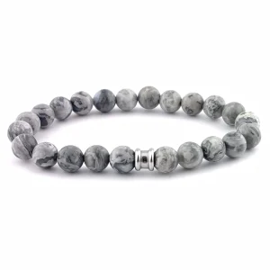 Stenen kralen armband Smokey