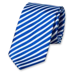 Stropdas Blauw met witte strepen
