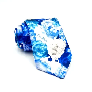 Stropdas Blauwe bloemen