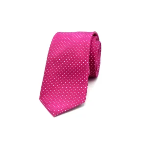Stropdas Fuchsia roze met stippen