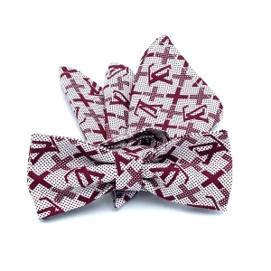 Vlinderdas Bordeaux rode letters