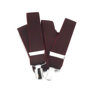 Bretels Bordeauxrood met ruit