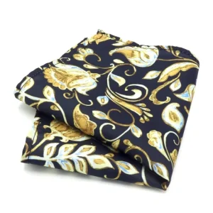 Pochet Barok motief blauw met goud