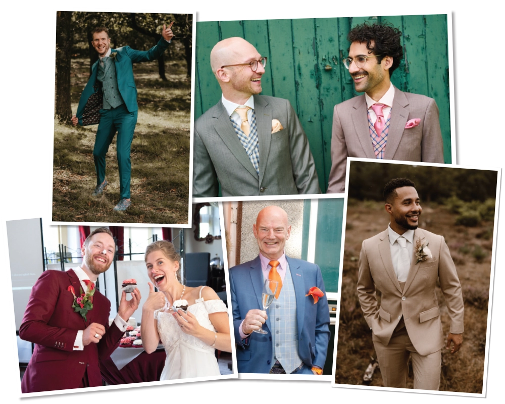 Plaatjes van stralende mensen 