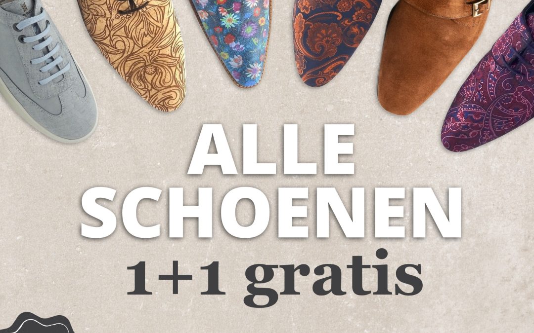 Super schoenenactie in september (1+1 gratis)